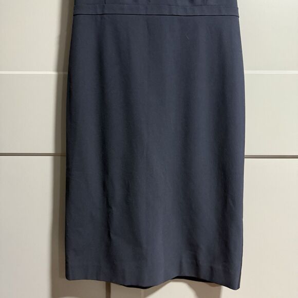 NWT Ann Taylor Business Sleeveless Knee Length Round Neck Dress Navy Blue Size 0 - Picture 3 of 7